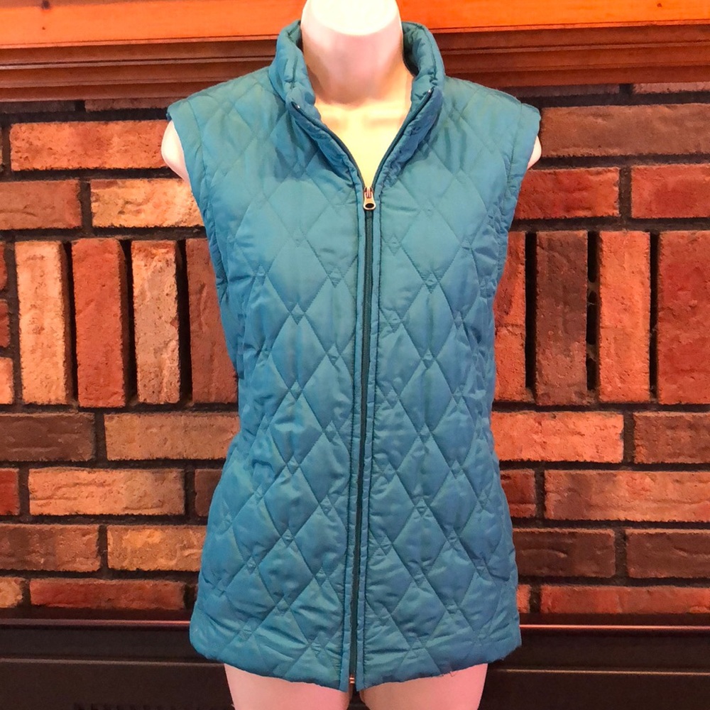 New Quilted Vest Teal Wmns Size XL Croft & Barrow